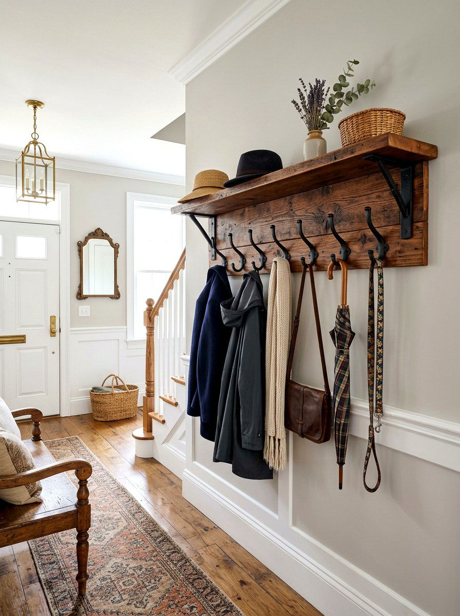 Wall Mounted Entryway Coat Rack - 30 entryway storage ideas
