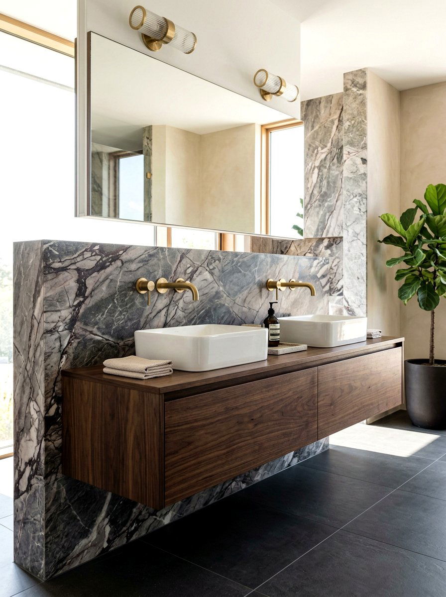 Wall Mounted Faucet Bathroom - 30 double vanity ideas