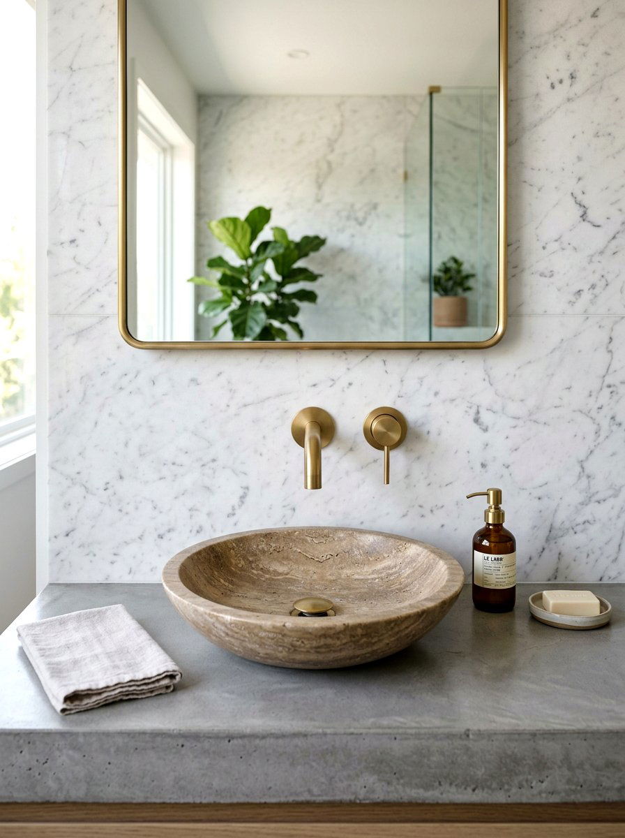 Wall Mounted Faucet Layout - 30 spa hotel bath ideas
