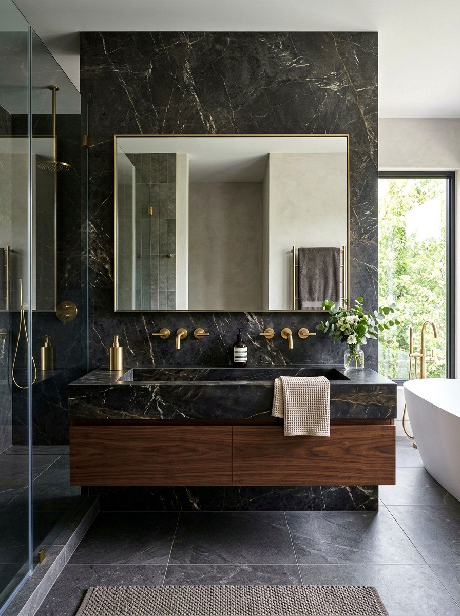 Wall Mounted Faucet - 30 low water bathroom ideas