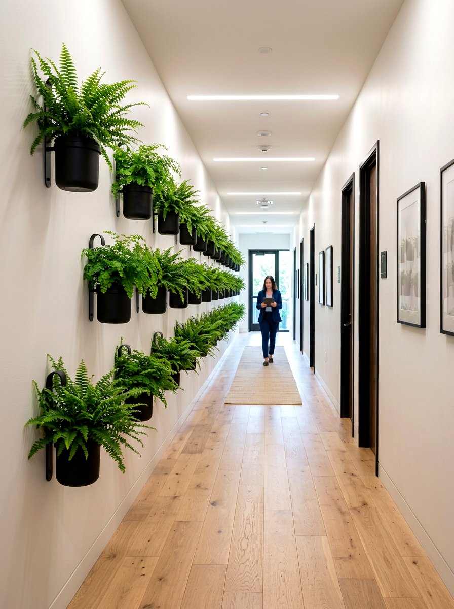 Wall Mounted Fern Display - 30 hanging fern indoor ideas