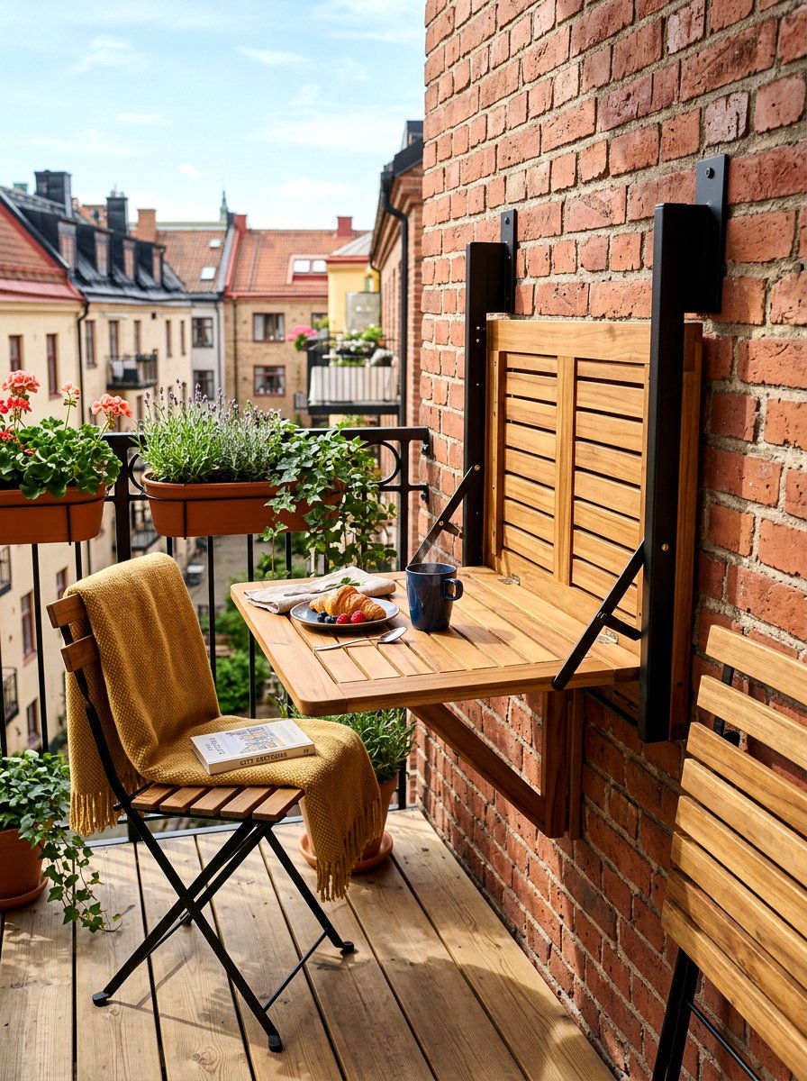 Wall Mounted Folding Patio Table - 30 folding patio furniture ideas