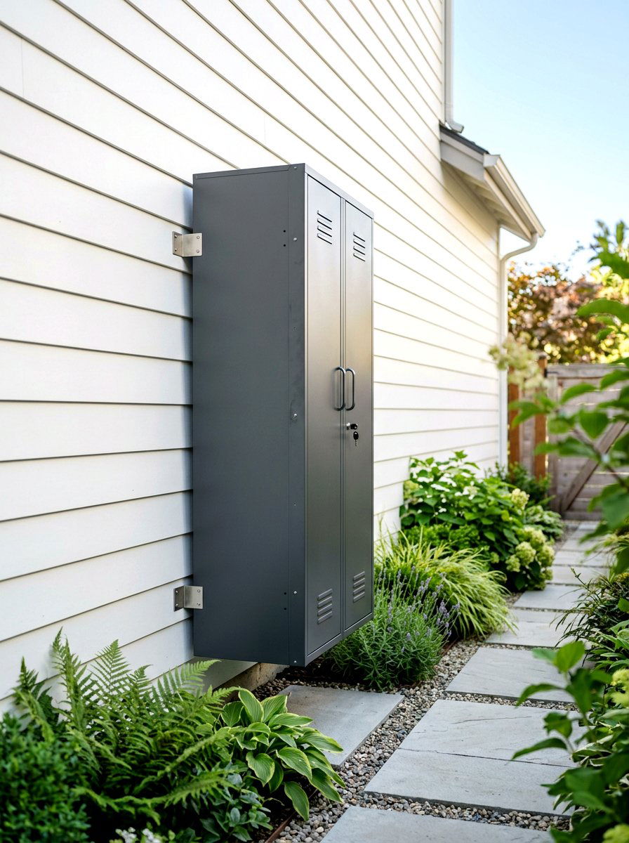 Wall Mounted Garden Locker - 30 outdoor broom closet ideas