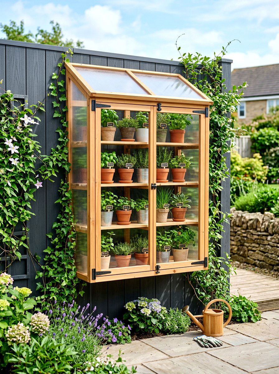 Wall Mounted Greenhouse - 30 mini backyard greenhouse ideas
