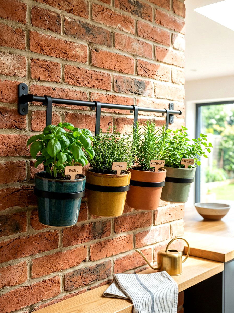 Wall Mounted Herb Pot - 30 herb garden layout ideas