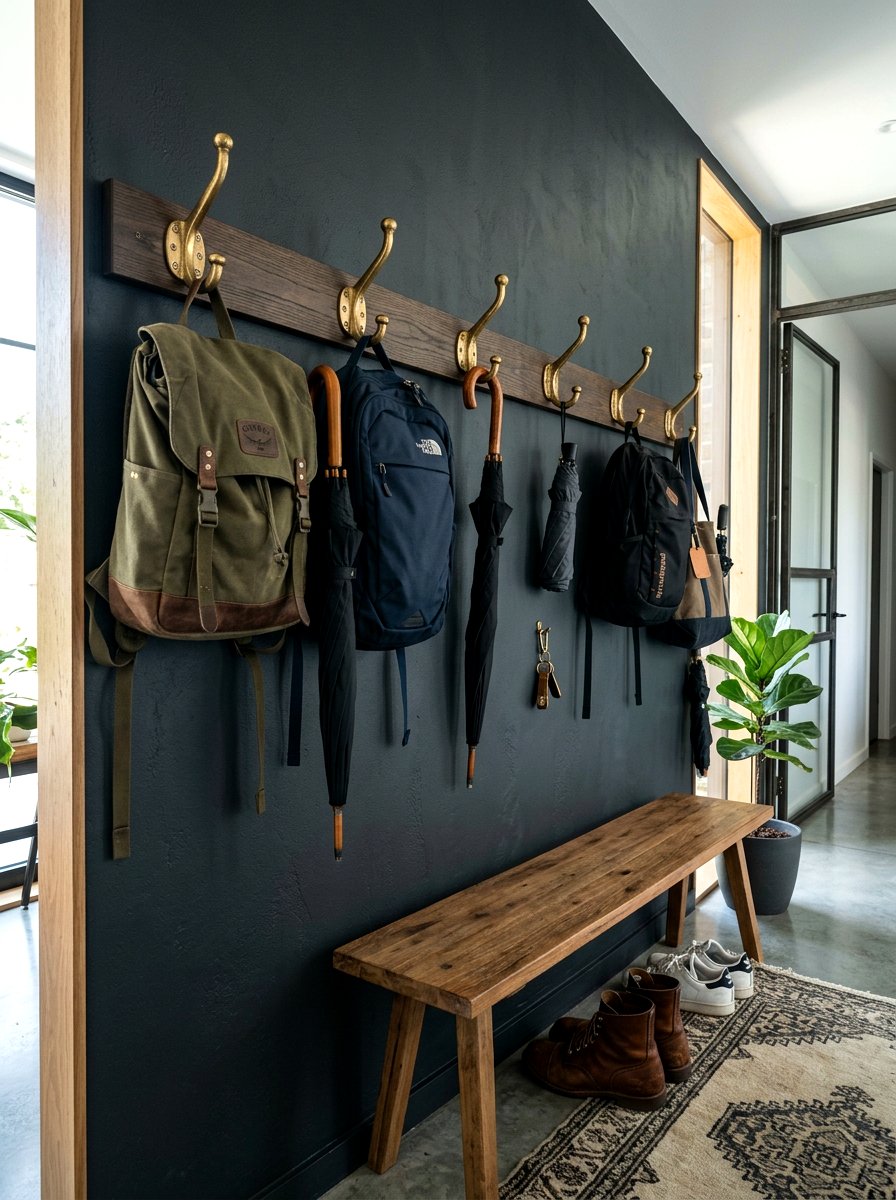 Wall Mounted Hook - 30 entry closet organization ideas
