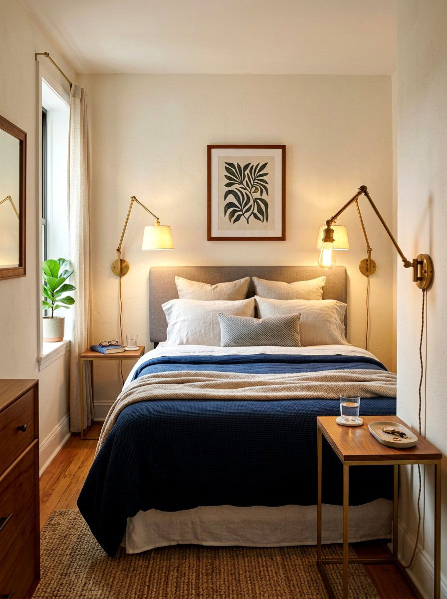 Wall Mounted Lighting - 30 tiny apartment decor ideas