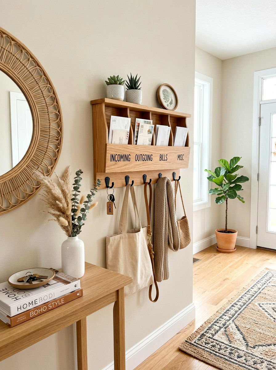 Wall Mounted Mail Organizer - 30 mail organization ideas