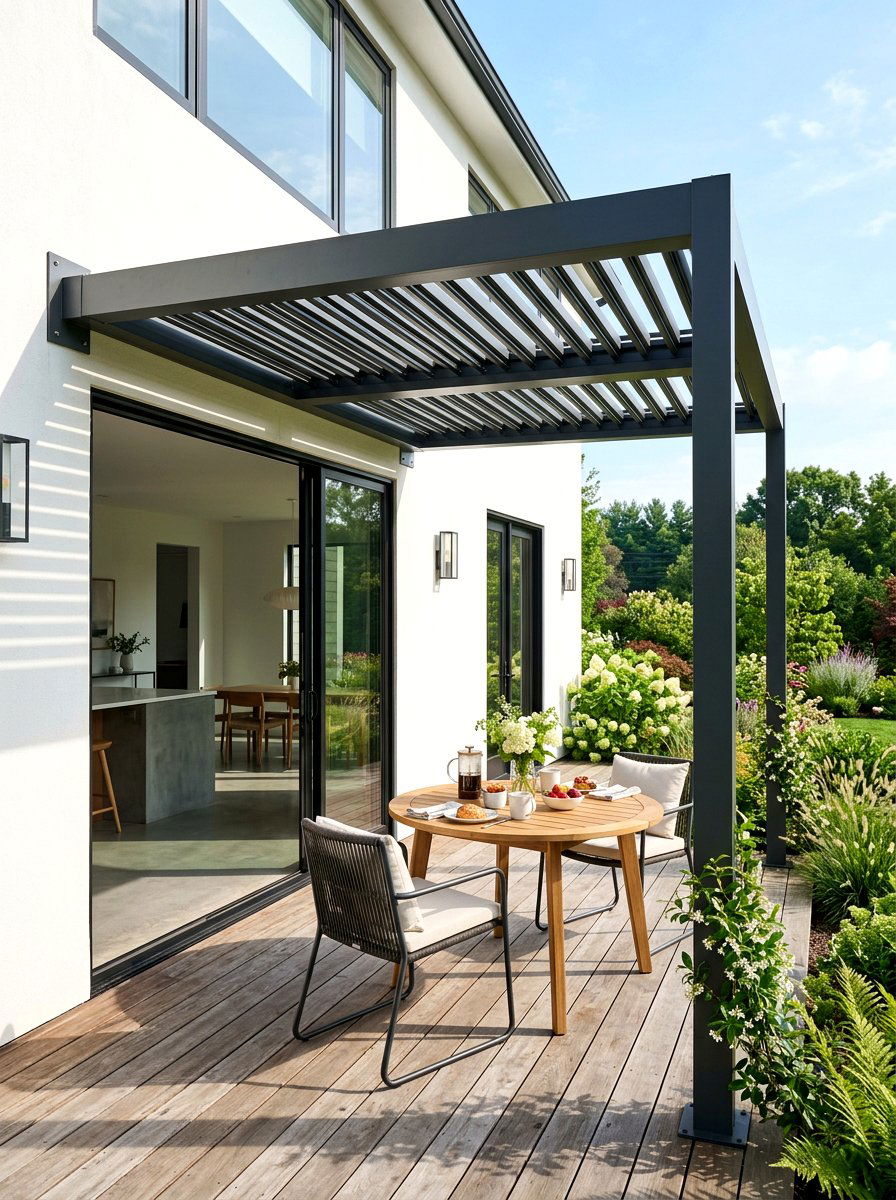 Wall Mounted Metal Pergola - 30 metal pergola ideas