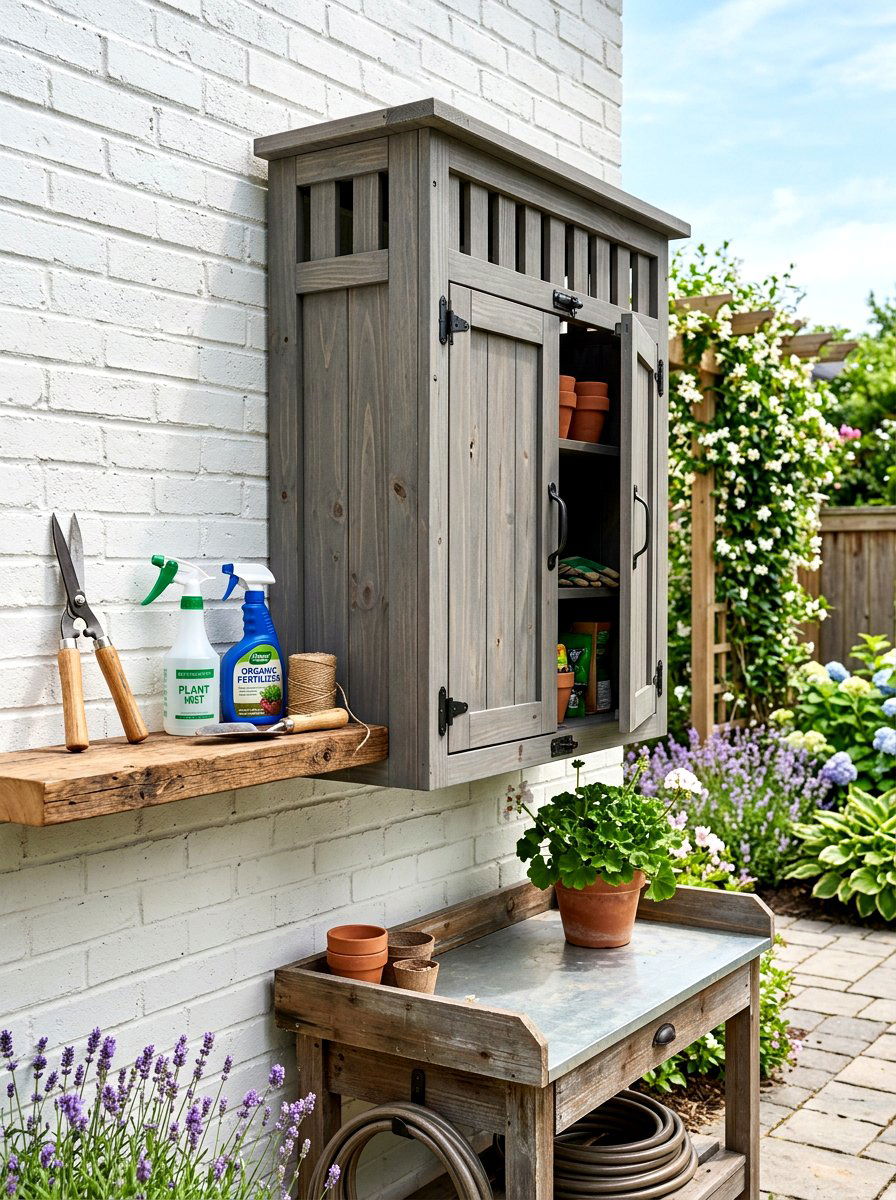 Wall Mounted Outdoor Cabinet - 30 patio storage cabinet ideas
