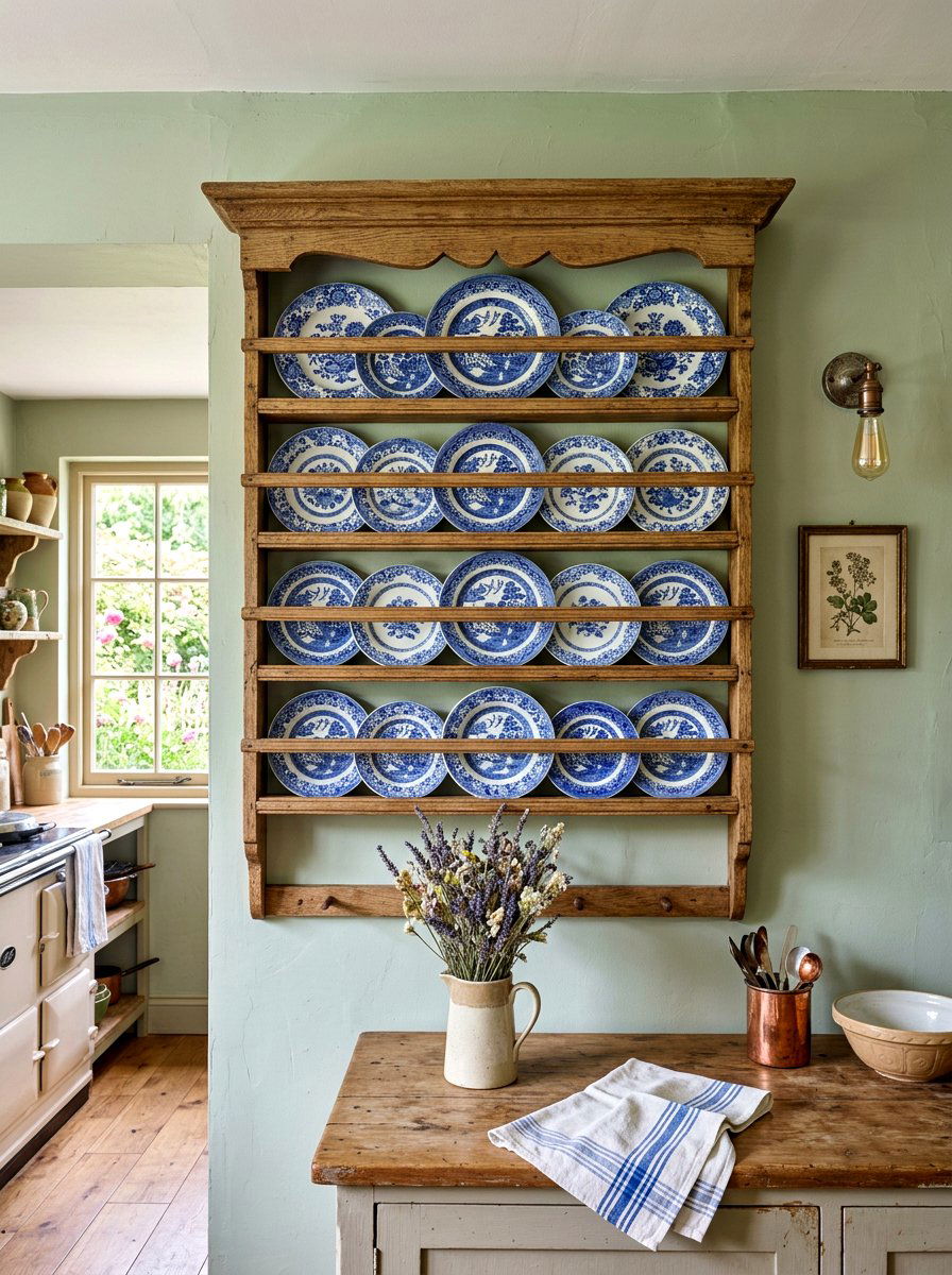 Wall Mounted Plate Rack - 30 dining room china display ideas
