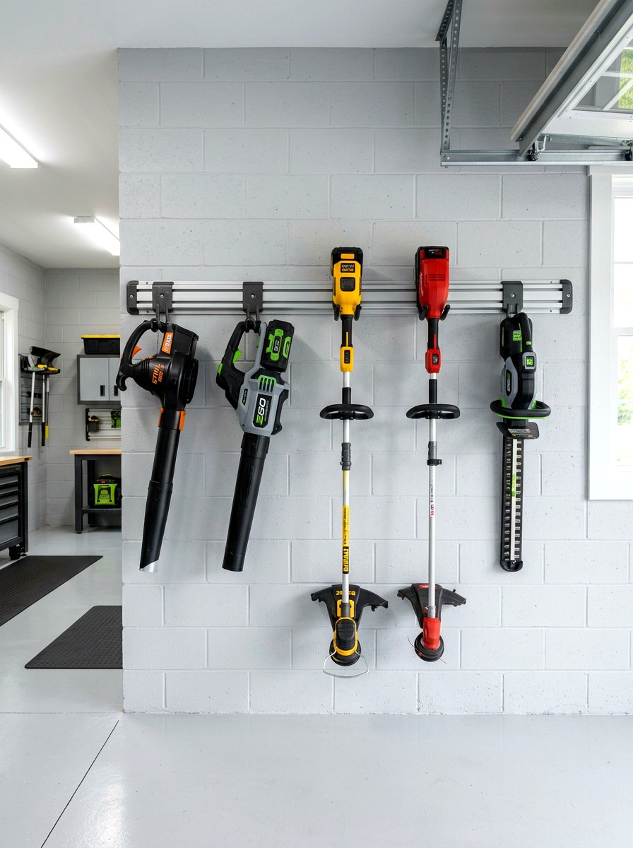 Wall Mounted Rail - 30 power tool storage ideas