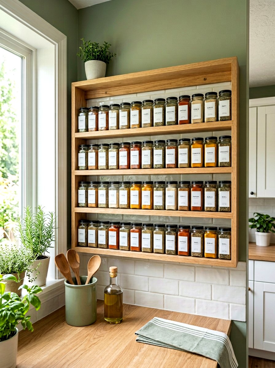 Wall Mounted Spice Rack - 30 spice rack ideas