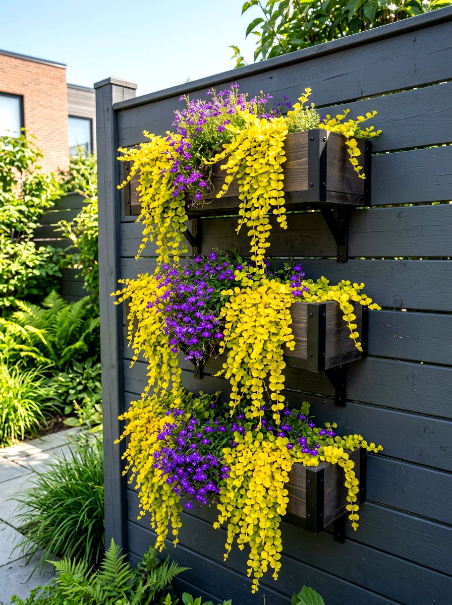 Wall Mounted Tiered Boxes - 30 tiered planter ideas
