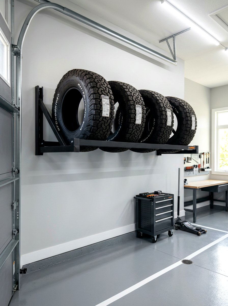 Wall Mounted Tire Rack For Garages - 30 garage organization for small spaces ideas