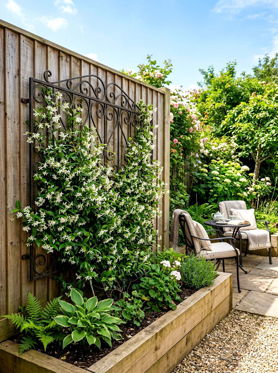 Wall Mounted Trellis Panel - 30 raised bed trellis ideas
