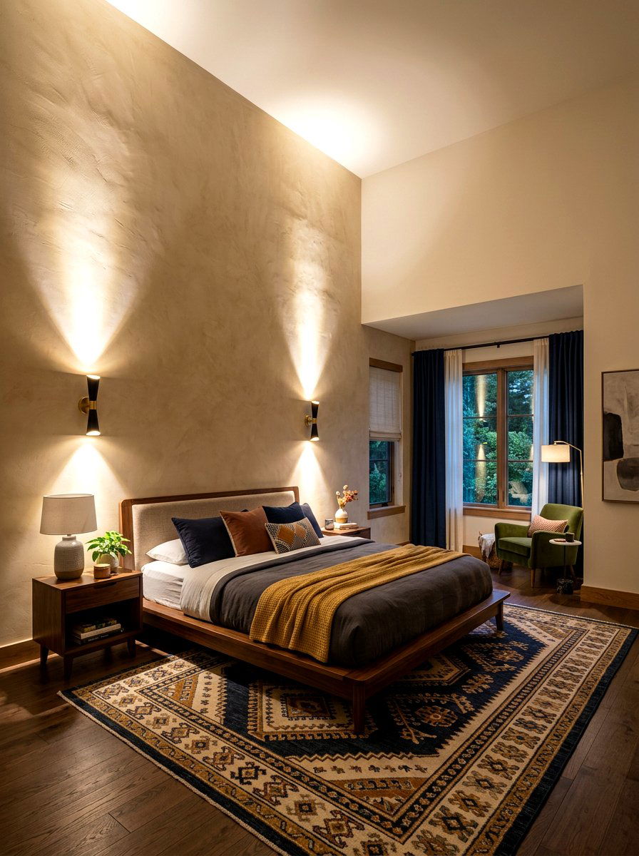 Wall Mounted Uplighting - 30 circadian lighting bedroom ideas
