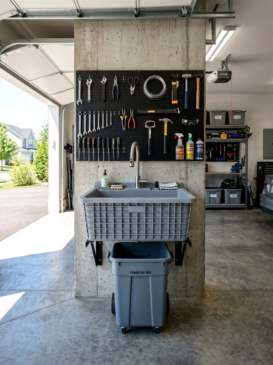 Wall Mounted Utility Sink - 30 garage sink station ideas