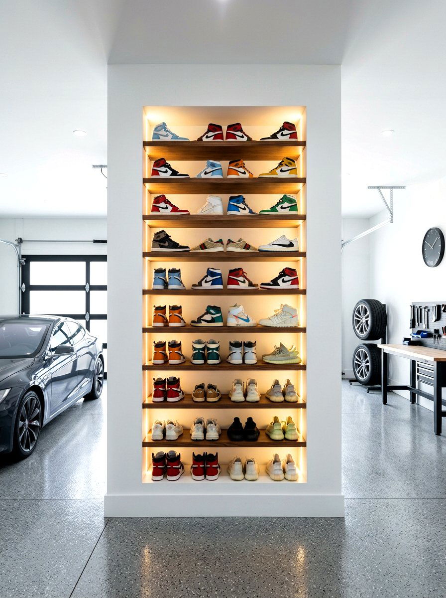 Wall Niche Shoe Storage - 30 garage shoe storage ideas