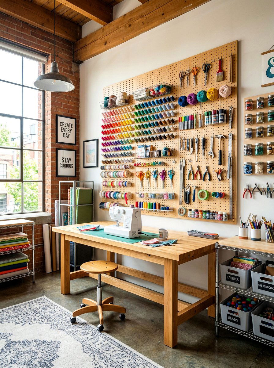 Wall Pegboard Organizer - 30 reusable storage ideas