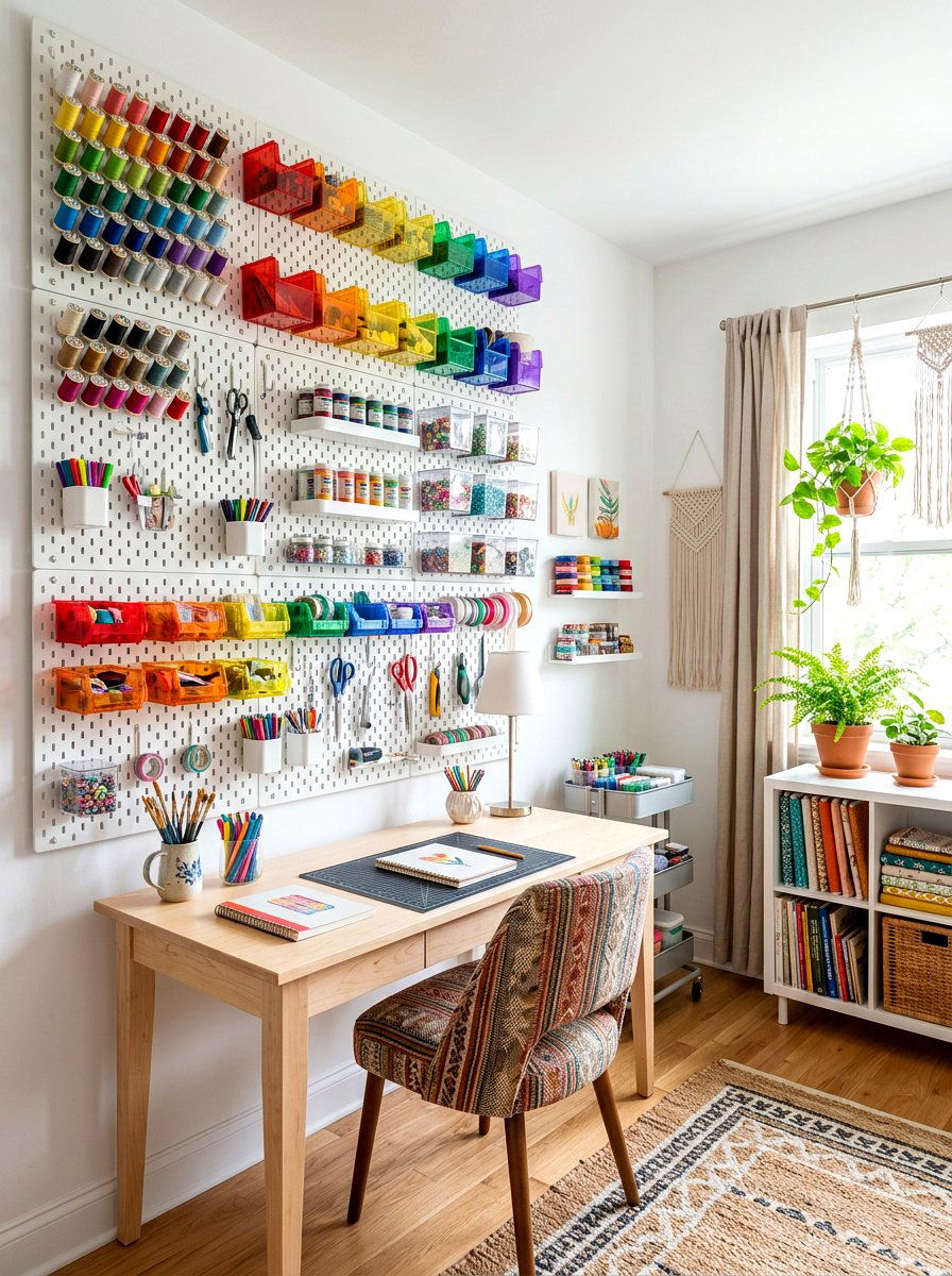 Wall Pegboards - 30 file cabinet alternatives ideas