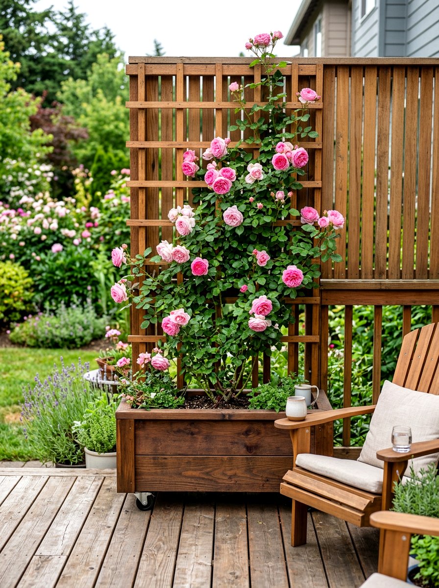 Wall Planter Trellis - 30 rose trellis wall ideas
