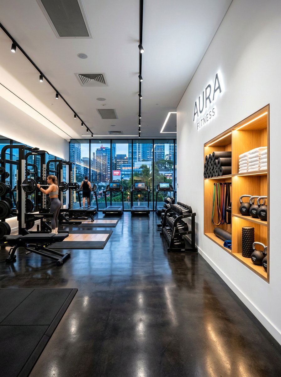 Wall Recessed Storage Niche - 30 dumbbell storage ideas