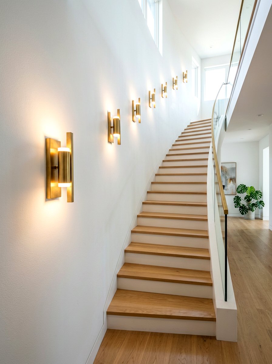Wall Sconces - 30 staircase decor ideas