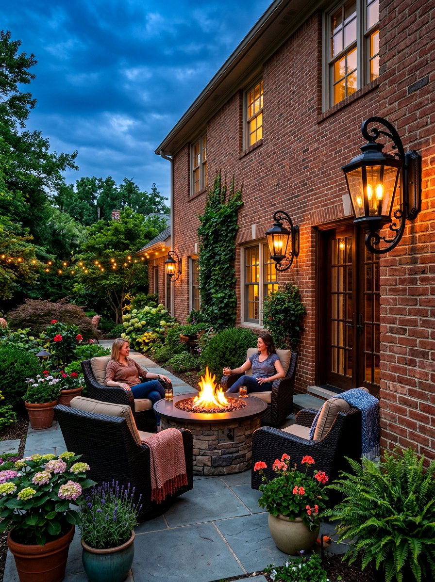 Wall Sconces Outdoor Fire Pit - 30 fire pit lighting ideas