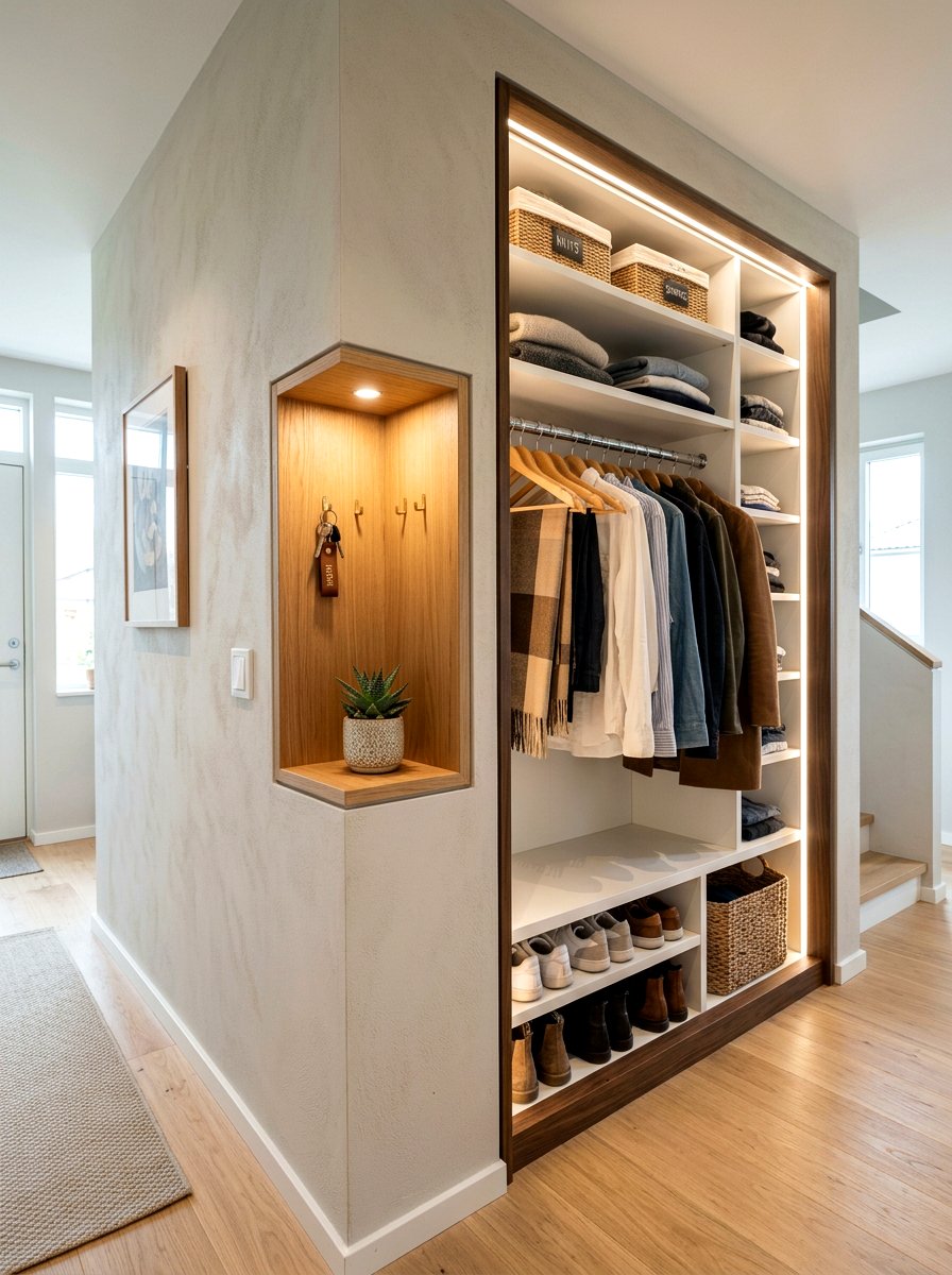 Wall Storage Niche Closet - 30 coat closet organization ideas