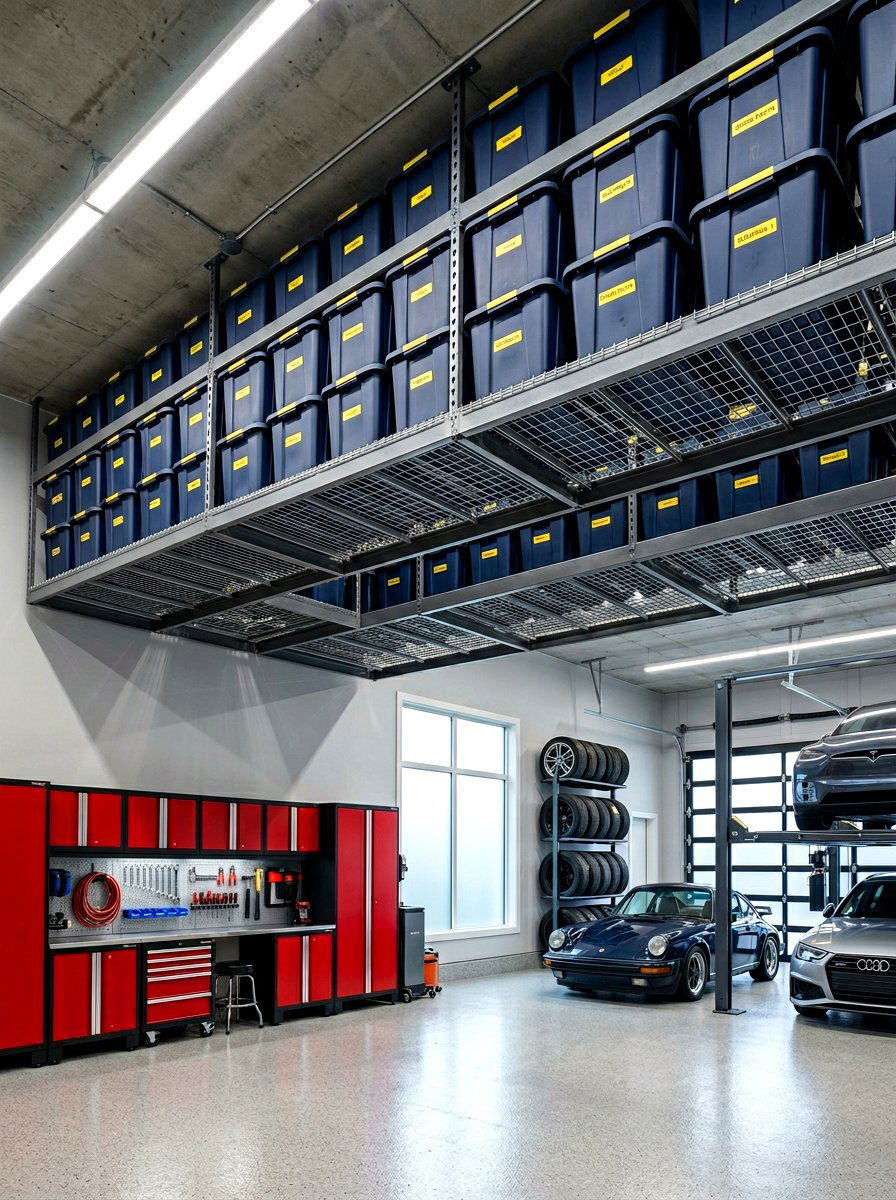 Wall To Wall Ceiling Racks - 30 garage overhead rack ideas