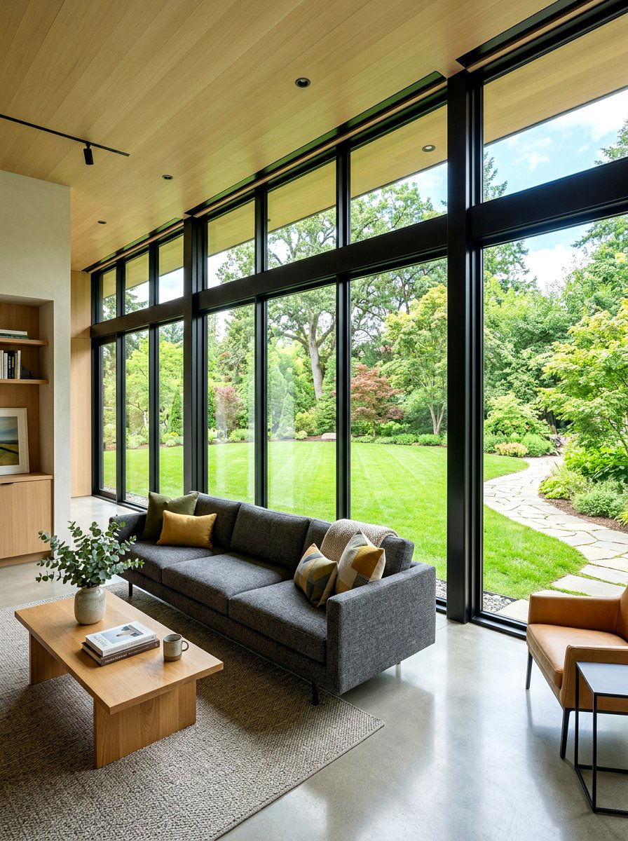 Wall To Wall Window Sitting Area - 30 sun filled sitting room ideas