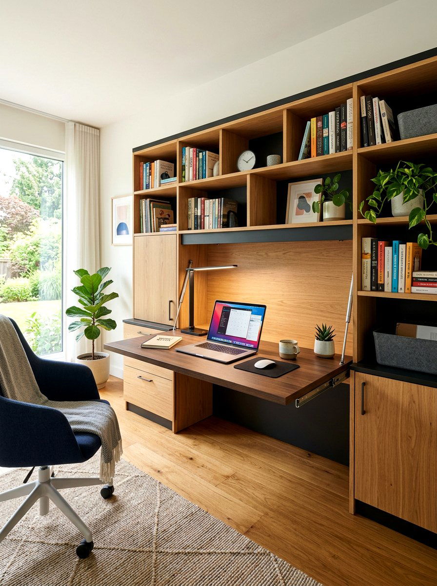 Wall Unit With Murphy Desk - 30 micro living ideas