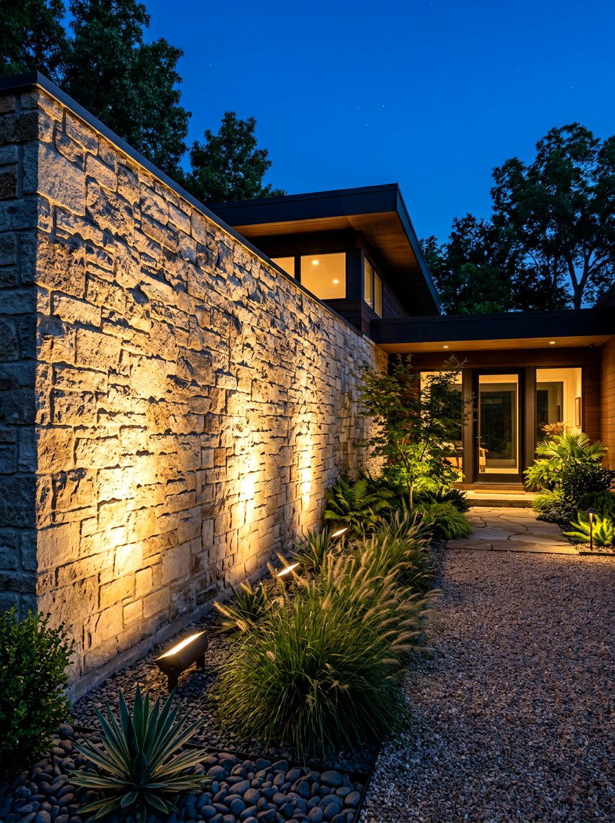 Wall Wash Lighting - 30 backyard lighting ideas