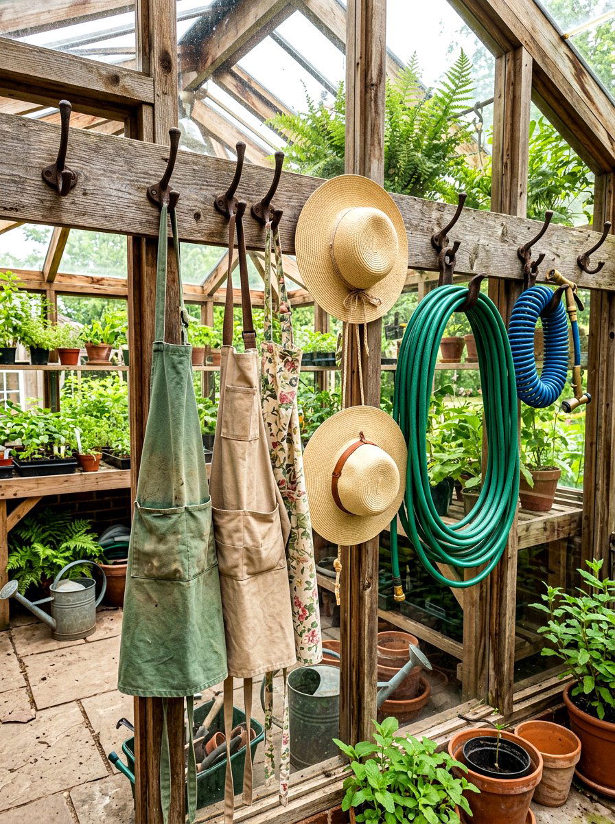 Wall hook - 30 greenhouse storage ideas