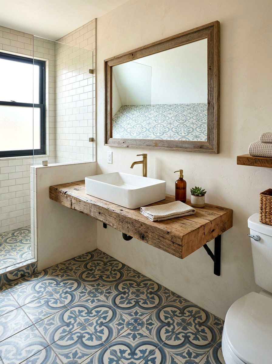 Wall mount farmhouse vanity - 30 farmhouse bathroom vanity ideas