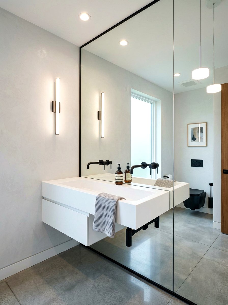 Wall mount faucet powder room - 30 spa like powder room ideas
