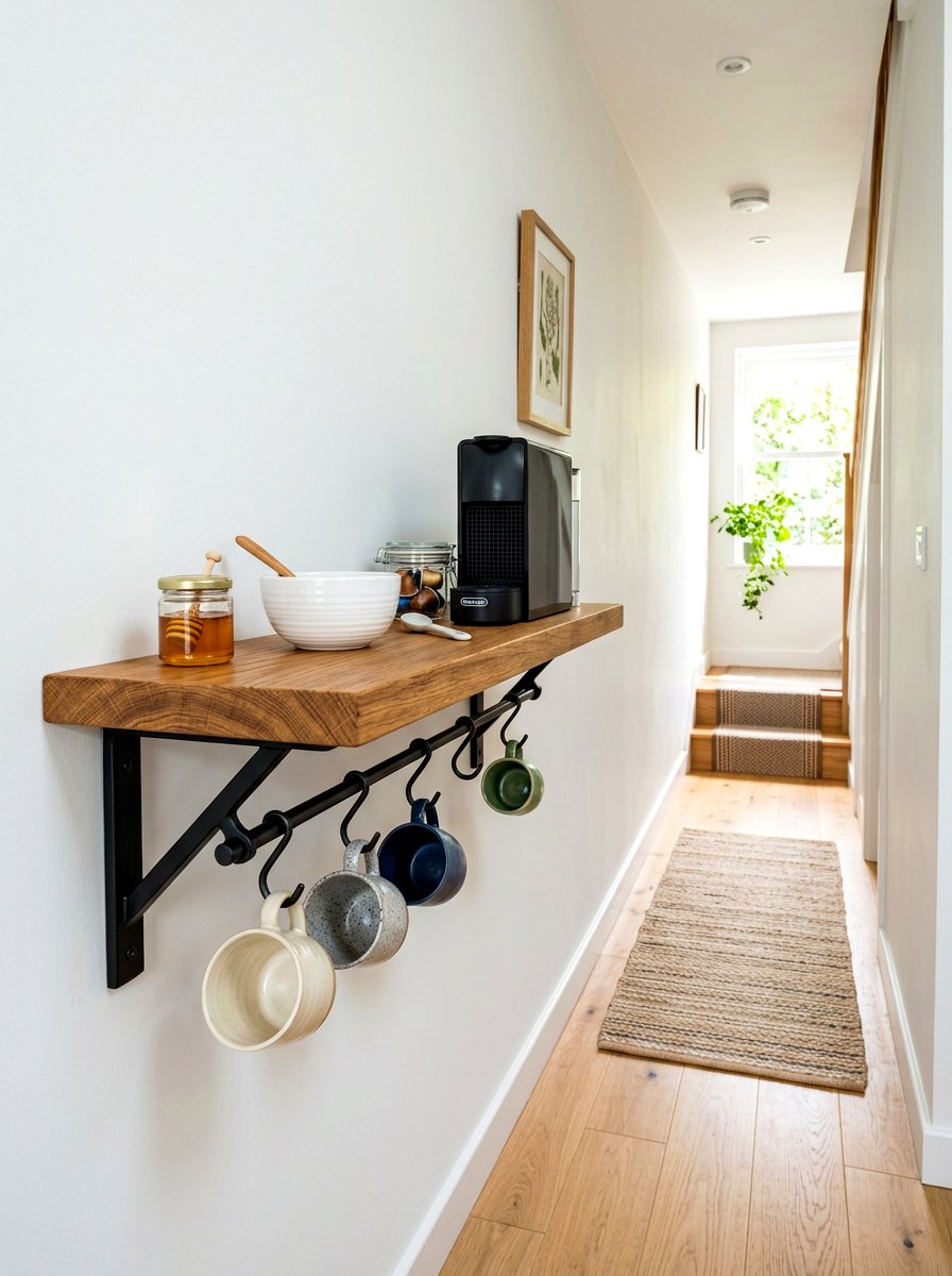 Wall mounted breakfast shelf - 30 breakfast station ideas