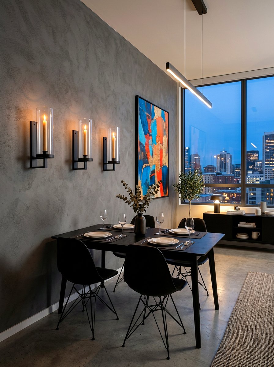 Wall mounted candle sconce dining area 1 - 30 candlelit dining room ideas aesthetic