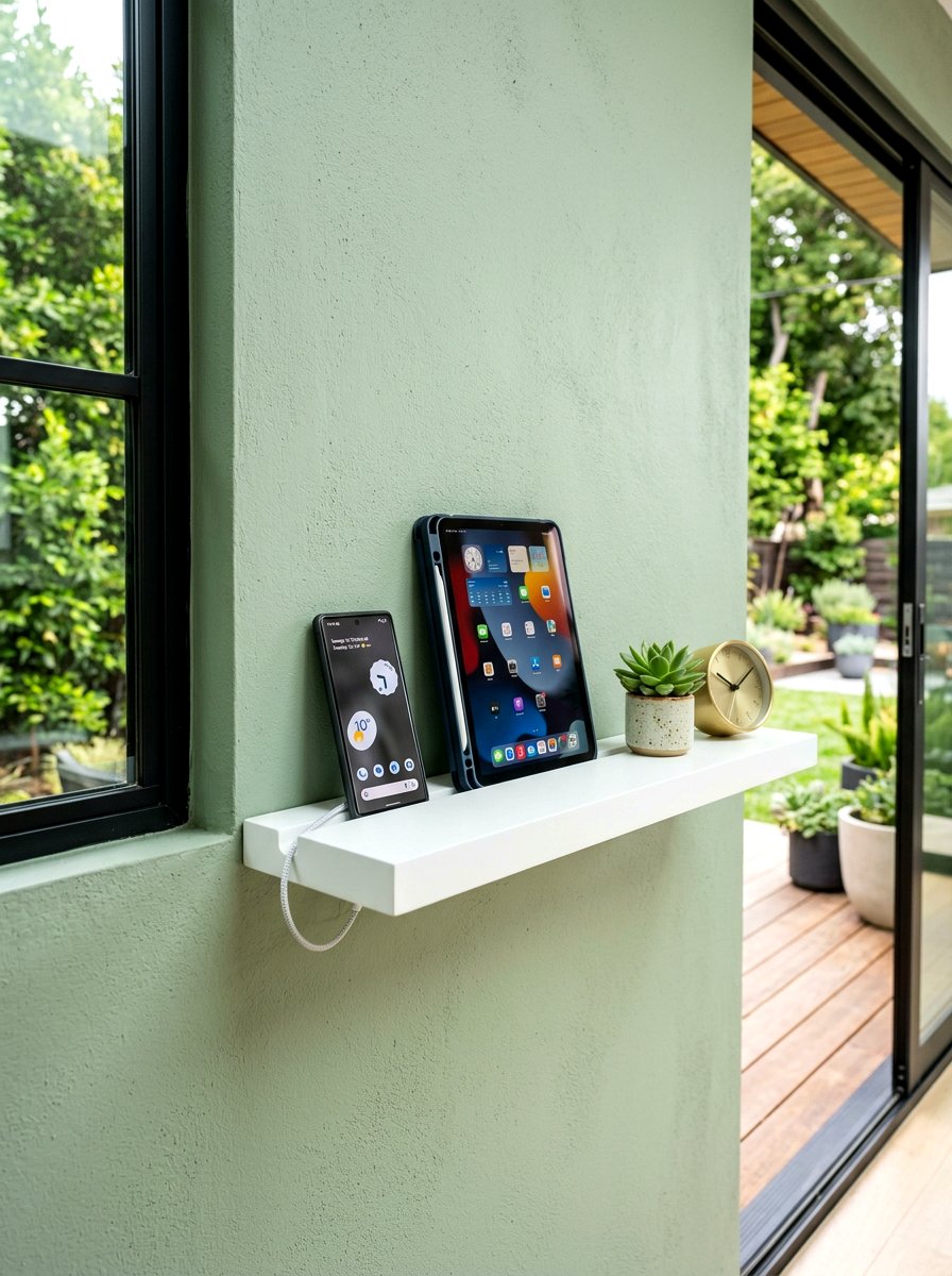 Wall mounted charging shelf - 30 charging station ideas