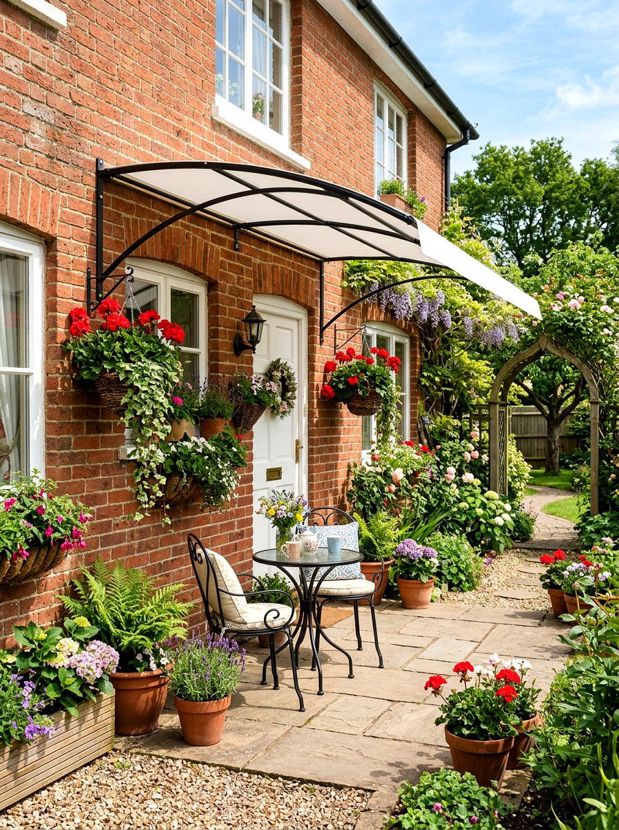 Wall mounted patio canopy - 30 patio canopy ideas