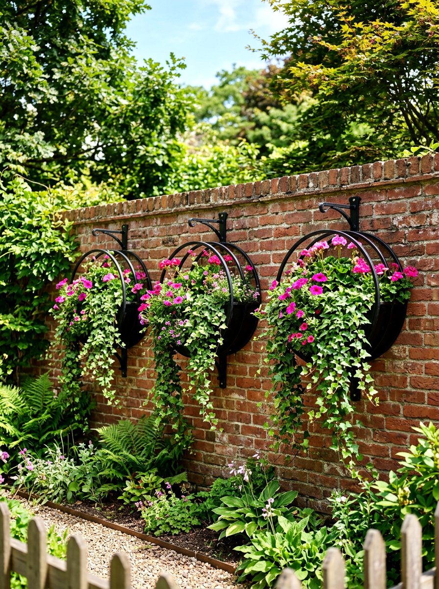 Wall mounted planters - 30 small patio ideas