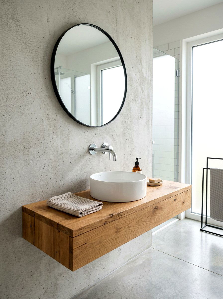 Wall mounted tap - 30 serene bathroom decor ideas