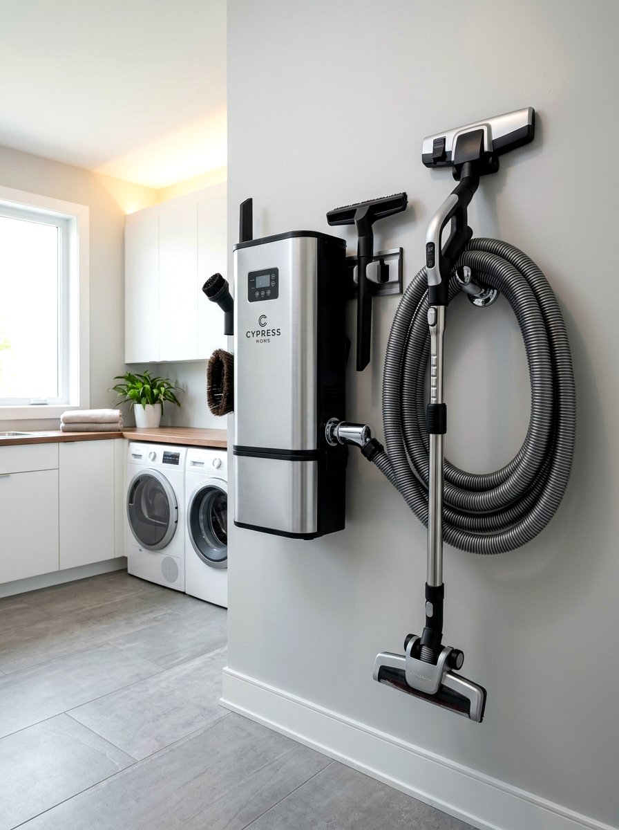 Wall mounted vacuum system - 30 garage wall storage ideas