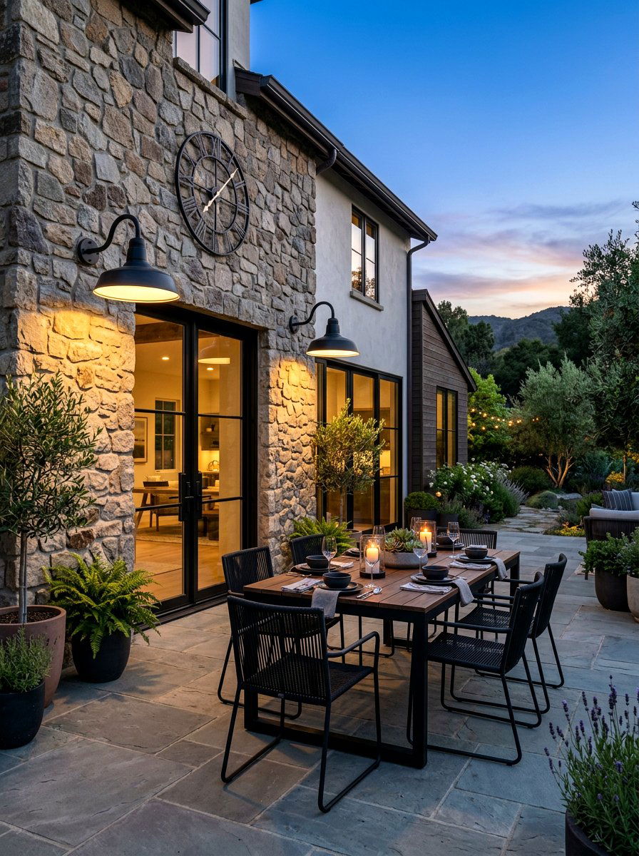 Wall sconce patio - 30 twilight patio decor ideas