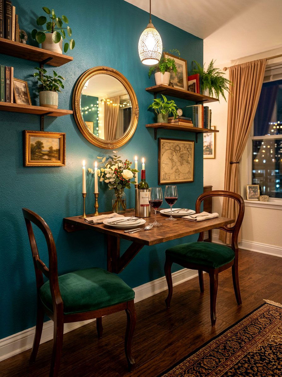 Wall table for two - 30 Murphy dining table ideas