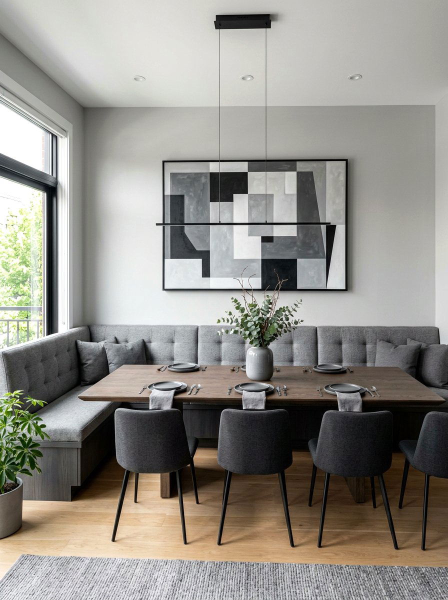 Wall to wall dining bench - 30 built in dining bench ideas