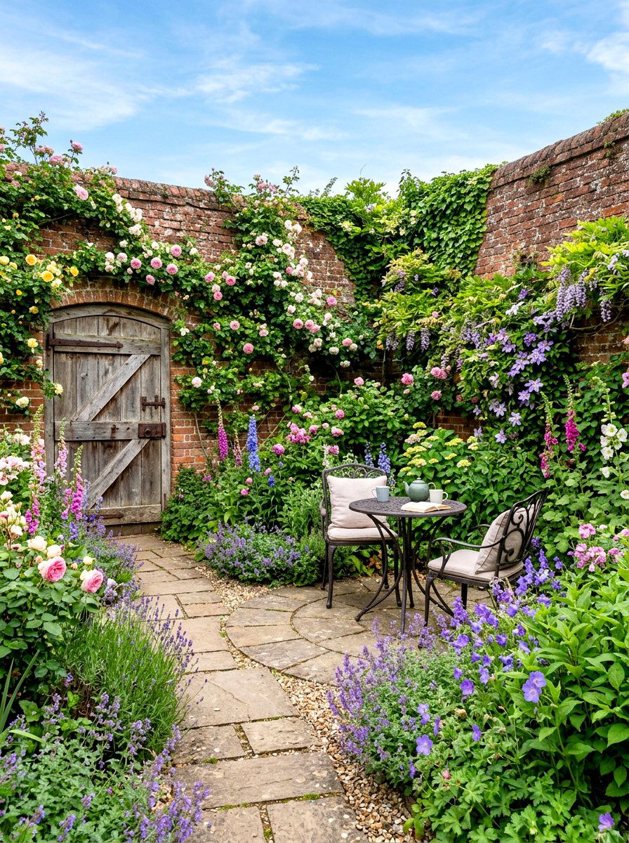 Walled Secret Garden - 30 cloister garden ideas