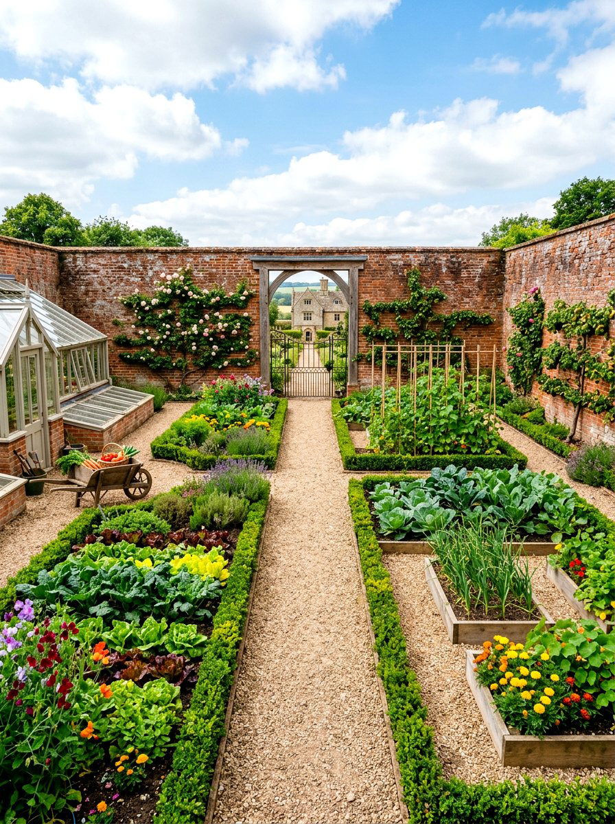 Walled kitchen garden - 30 kitchen garden backyard ideas