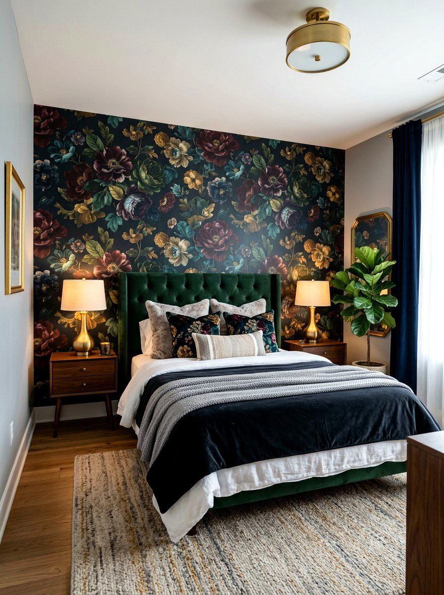 Wallpaper Accent Wall - 30 teen room Pinterest ideas